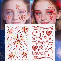 ราคา Surprise Party Heart Face สติกเกอร์ Eye แต่งหน้าคอนเสิร์ตสนับสนุน Face Decals ดอกไม้แต่งหน้า OS Cat Dress Up 25 10 21 (41825277468)