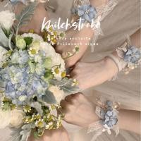 ราคา สวยสีฟ้าดอกไม้เส้นด้ายโบว์ลูกไม้ผูกปมมือดอกไม้เจ้าสาวเพื่อนเจ้าสาวข้อมือดอกไม้แสดงสร้อยข้อมือเต้นรํา25 10 22 (42925450517)