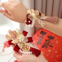 ราคา ข้อมือดอกไม้สไตล์โมริเกาหลี เพื่อนเจ้าสาวน้องสาว และของขวัญพิเศษสำหรับพ่อแม่เจ้าบ่าวเจ้าสาว (41575441720)