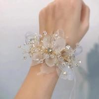 ราคา สร้อยข้อมือคริสตัลดอกไม้สำหรับงานแต่งงาน ขนาดพอดีมือ พร้อมสร้อยคอ (42625450557)