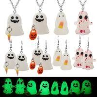 ราคา ต่างหูผีเรืองแสงสไตล์พังค์ HALLOWEEN เครื่องประดับเรซินสีเข้ม (42868532468)
