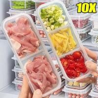 ราคา โปร่งใส 2 3 ช่องวางซ้อนกันได้ Fresh Keeping Box พลาสติกทนทาน เนื้อขิง Scallion ส่วนผสมกล่องเก็บ (41461801270)