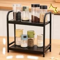ราคา สองชั้นเหล็กครัวออแกไนเซอร์อเนกประสงค์การใช้งาน ประหยัดพื้นที่ขวดเครื่องปรุงชั้นเก็บที่วางเครื่องสําอาง (27442959179)