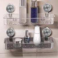 ราคา ชั้นวางระบายน้ําติดผนังพร้อมถ้วยดูดที่ถอดออกได้ พลาสติกใสสี่เหลี่ยมผืนผ้าสบู่แชมพูถาดเก็บ (43360835243)