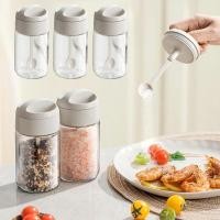 ราคา ห้องครัวขวดเครื่องปรุงรสแก้วใสพร้อมช้อน ทนทานปิดผนึกขวดเก็บของอเนกประสงค์กันรั่ว (42873907326)