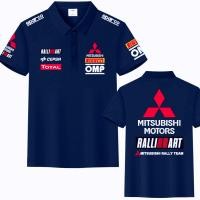 ราคา Mitsubishi Racing JDM แขนสั้น Evo สำหรับผู้ชาย ดีไซน์หัวรถจักรปก เสื้อโปโล (42856369541)