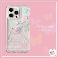 ราคา Glitter สีสันผีเสื ้ อ Slider Quicksand โทรศัพท ์ สําหรับ iPhone 15 14 13 12 Pro Max 11 โปร ่ งใส Hard PC Shock ทนปกหลังปลอก (27051789563)