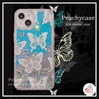 ราคา เคสโทรศัพท์มือถือ PC แข็ง ปิดด้านหลัง แบบกลิตเตอร์ในของเหลว ลายผีเสื้อ ประดับเพชรคริสตัล สําหรับ IPhone 15 14 13 12 Pro Max 11 Xr 8plus 6 8 7 Plus Xs Max X (18869502320)