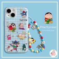 ราคา น ่ ารัก Crayon Shin chan Superman สีฟ ้ าลายสก ๊ อตรูปแบบโทรศัพท ์ สําหรับ iPhone 15 14 13 12 Pro Max 15promax โทรศัพท ์ มือถือกันกระแทก IMD ปกหลังปลอก (25081411316)