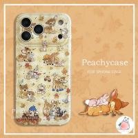 ราคา Disney น่ารัก Bambi Thumper กระต่าย Maple Leaf Matte เคสโทรศัพท์สําหรับ iPhone 17 16 15 14 Pro Max 17Air IMD Full Coverage Anti fall Protector ฝาหลังปลอก (40074687779)