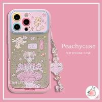 ราคา อะนิเมะเมจิกการ์ดสาวที่มองไม่เห็นพับขาตั้งกระจกเคสโทรศัพท์เข้ากันได้สําหรับ ไอโฟน 16 15 14 13 มือโปร สูงสุด กับจี้หน้าต่างบานเลื่อนกระจกแต่งหน้าฝาหลังเปลือกกันกระ (44101801031)