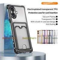 ราคา ปลอกสําหรับ ไอโฟน 17 5ก ไอโฟน17 ชุบกระเป๋าสตางค์ช่องเสียบการ์ดเคสโทรศัพท์สําหรับกันกระแทกใสปกอ่อน (43968557134)