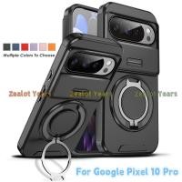 ราคา ปลอกสําหรับ Google Pixel 10 Pro 5G 10Pro Pixel10 สไลด์เลนส์ Push Window Armor เคสโทรศัพท์แหวนแม่เหล็กขาตั้งฝาหลัง (26590210475)