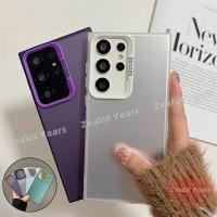 ราคา SAMSUNG ปลอกsamsung Galaxy S24 S23 S22 S21 S20 Ultra S24Ultra S23Ultra S22Ultra S21Ultra S20UltraผิวMatteเลเซอร์สีสันเคสโทรศัพท์กันชนกันกระแทกฝาครอบโทรศัพท์ (29963047292)