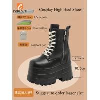 ราคา ชุดคอสเพลย์สไตล์รองเท้าส้นสูงสำหรับผู้หญิง สีดำและสีขาว ใช้ได้ในการแสดงบนเวที (41304129314)