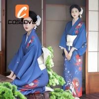 ราคา แบบดั้งเดิมยูกาตะผู้หญิงชุดวินเทจดอกไม้ชุดกิโมโนชุดขุนนางเครื่องแต่งกายคอสเพลย์เสื้อคลุม (18775280534)