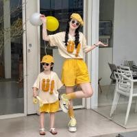 ราคา ชุดแฟชั่นน่ารักสำหรับครอบครัว ในสไตล์ฤดูร้อน กับเสื้อยืดและกางเกงขาสั้นแขนสั้น (24397426005)