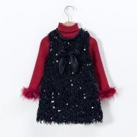 ราคา ชุดเด็กฤดูหนาวพร้อมโบว์ขนนกและเลื่อม เหมาะสำหรับลุคเจ้าหญิง (44474998844)