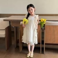 ราคา ชุดเดรสแขนกุดสไตล์เกาหลี ลายลูกไม้น่ารักสไตล์เจ้าหญิงสำหรับเด็กสาว (40675181569)