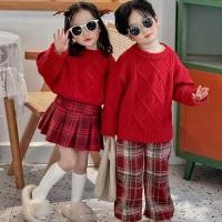 ราคา สาวคริสต์มาสกระโปรงฤดูใบไม้ร่วงฤดูหนาวเด็กปีใหม่กระโปรงจีบสีแดงเด็กลายสก๊อตกระโปรงสั้นสไตล์เกาหลีสาวเสื้อผ้า (28869440850)