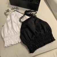 ราคา เสื้อแขนกุด สายคล้องคอ สีพื้น แฟชั่นฤดูร้อน สไตล์เกาหลี สําหรับเด็กผู้หญิง (25165299962)