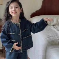 ราคา ชุดสูทสไตล์เกาหลี แจ็คเก็ตยีนส์และกางเกงสูทสำหรับเด็ก (46851083481)