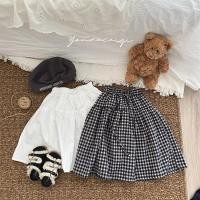 ราคา เสื้อลายสก๊อตผ้าฝ้ายสไตล์เกาหลีสำหรับเด็กหญิง ฤดูใบไม้ร่วง (47200173174)