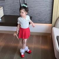 ราคา ชุดสูทแขนสั้นสไตล์เกาหลียืดกระโปรงจีบสำหรับวัยรุ่นหญิง ชุดสองชิ้นสำหรับฤดูร้อน (41974334608)