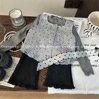 ราคา เสื้อผ้าเด็กผู้หญิงฤดูใบไม้ร่วง สไตล์เกาหลี แขนกุด เสื้อกั๊คลูกไม้ลายดอกไม้ หวานน่ารัก (41669358646)