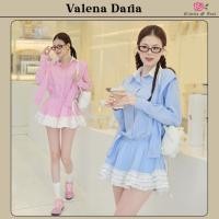 ราคา Valena Daria Dress เดรสทรงเชิ้ตแขนยาว ไหล่มีแขนเสื้ออีกชั้นสามารถผูกไขว้ตรงอก หรือปล่อยก็ได้ เอวสม็อค ชายกระโปรงระบาย (43407726662)