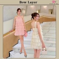 ราคา Bow Layer Dress เดรสสายเดี่ยว อกเย็บโชว์ เนื้อผ้าลูกไม้นุ่มนิ่มปักเลื่อมวิ้งๆ เย็บระบายเป็นชั้นๆทั้งตัว งานซิปข้าง (43057646571)