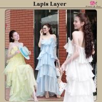 ราคา Lapis Layer Dress เดรสสายเดี่ยว สายเดี่ยวผูกโบว์ปรับระดับได้ อกมีเข็มกัดดอกไม้ 1 ดอก ตัวเดรสเย็บชั้นระบายเป็นชั้นๆ (42018167571)