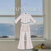 ราคา PiaPia Pula Set เสื้อแขนยาวตัวสวยทรงดี ตัวเสื้อทรงปล่อยใส่ง่าย มาเข้าชุดพร้อมกับกางเกงขายาวผ้าลูกไม้สลับลายเป็นริ้ว (40650738758)