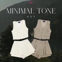 ราคา Minimal Tone Set ชุดเซ็ท 2 ชิ้น เสื้อครอปแขนกุด ติดกระดุมหน้า กางเกงกระโปรงทรงสวย มีซับในใน ใส่ซิปหลัง (42272512046)