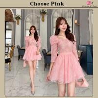 ราคา Choose Pink Set ชุดเซ็ต 2 ชิ้น เสื้อกับกระโปรงสั้น ซับในกางเกง เนื้อผ้าลูกไม้นิ่มสีชมพูปักเลื่อม ตัวเสื้อคอเหลี่ยม (40057010001)