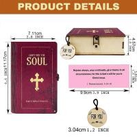 ราคา Bible box with 90 paper notes wooden notepad storage box handcrafted note clip organizer (42471239276)