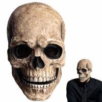ราคา Halloween Masks Men Scary Creepy Full Head Skull Mask with Moving Jaw (44075425760)