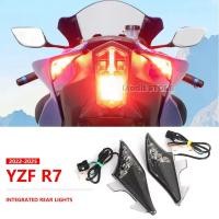 ราคา YZF R7 2022 2023 2024 2025 รถจักรยานยนต์ LED แบบบูรณาการไฟท้ายสําหรับ YAMAHA YZF R7 YZFR7 ไฟเลี้ยว LED (51600782122)