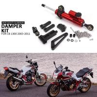 ราคา CB 1300 Damper Bracket สําหรับ Honda CB1300 cb 1300 2003 2011 2020 2009 2008 รถจักรยานยนต์พวงมาลัย Stabilize Damper Bracket Mount ชุด (26490200407)