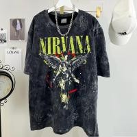 ราคา จัดส่งตลอด 24 ชั่วโมง เสื้อยืดฟอก ผ้าฝ้าย100 Nirvana วงดนตรี เสื้อยืดผ้าฟอก oversize ผ้าคอตตอน100 สไตส์อเมริกา N00015 (41921525673)