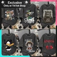 ราคา YOUNG T เสื้อยืดโอเวอร์ไซส์ เสื้อยืดโอเวอร์ไซส์ M 4XL มีให้เลือกหลากหลายไซส์ ผ้าฝ้าย100 เสื้อยืดฟอกขาว เสื้ (49300737762)