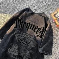 ราคา เสื้อยืดฟอก เสื้อยืด oversize เสื้อฟอก วินเทจ สตรีท เกรดพรีเมียม เสื้อคอตตอน ไม่หดตัว ใส่สบาย ลาย THEQUEEN LOVE (43776206843)