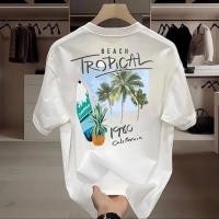 ราคา จัดส่งตลอด 24 ชั่วโมง เสื้อไปทะเล เสื้อยืดแขนสั้น สกรีนลาย ทะเล คอกลม สีดำ สีขาว COTTON (43566328897)