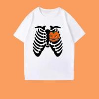 ราคา จัดส่งตลอด 24 ชั่วโมง เสื้อ HALLOWEEN ฮาโลวีน ลาย โครงกระดูก พิมพ์ลาย ราคาถูก (42969053285)