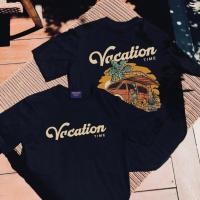ราคา พร้อมส่ง เสื้อยืด VACATION TIME ผ้า Cotton100 (42869696514)