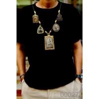 ราคา เสื้อยืดสกรีนลาย สร้อยพระ 5 องค์ เสื้อยืดผ้า COTTON 100 เสื้อยืดคอตตอน 100 เสื้อยืดผ้าฝ้าย 100 (42166746705)