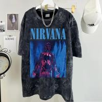 ราคา จัดส่งตลอด 24 ชั่วโมง เสื้อยืดฟอก ผ้าฝ้าย100 Nirvana วงดนตรี เสื้อยืดผ้าฟอก oversize ผ้าคอตตอน100 สไตส์อเมริกา N00014 (41771514067)