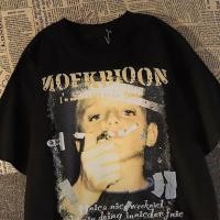 ราคา เสื้อยืด oversize เสื้อวินเทจ สไตล์ฮิปฮอป สไตล์เกาหลีใต้ COD (28192911455)