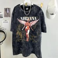 ราคา จัดส่งตลอด 24 ชั่วโมง เสื้อยืดฟอก ผ้าฝ้าย100 Nirvana วงดนตรี เสื้อยืดผ้าฟอก oversize ผ้าคอตตอน100 สไตส์อเมริกา N0009 (43871513791)