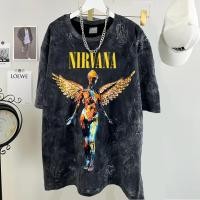 ราคา จัดส่งตลอด 24 ชั่วโมง เสื้อยืดฟอก ผ้าฝ้าย100 Nirvana วงดนตรี เสื้อยืดผ้าฟอก oversize ผ้าคอตตอน100 สไตส์อเมริกา N0010 (43621521139)